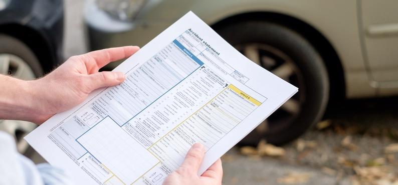 Accident statement after a car accident