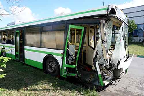 This image shows a bus wreck. If you've been injured, contact Cellino Legal for a free case evaluation.